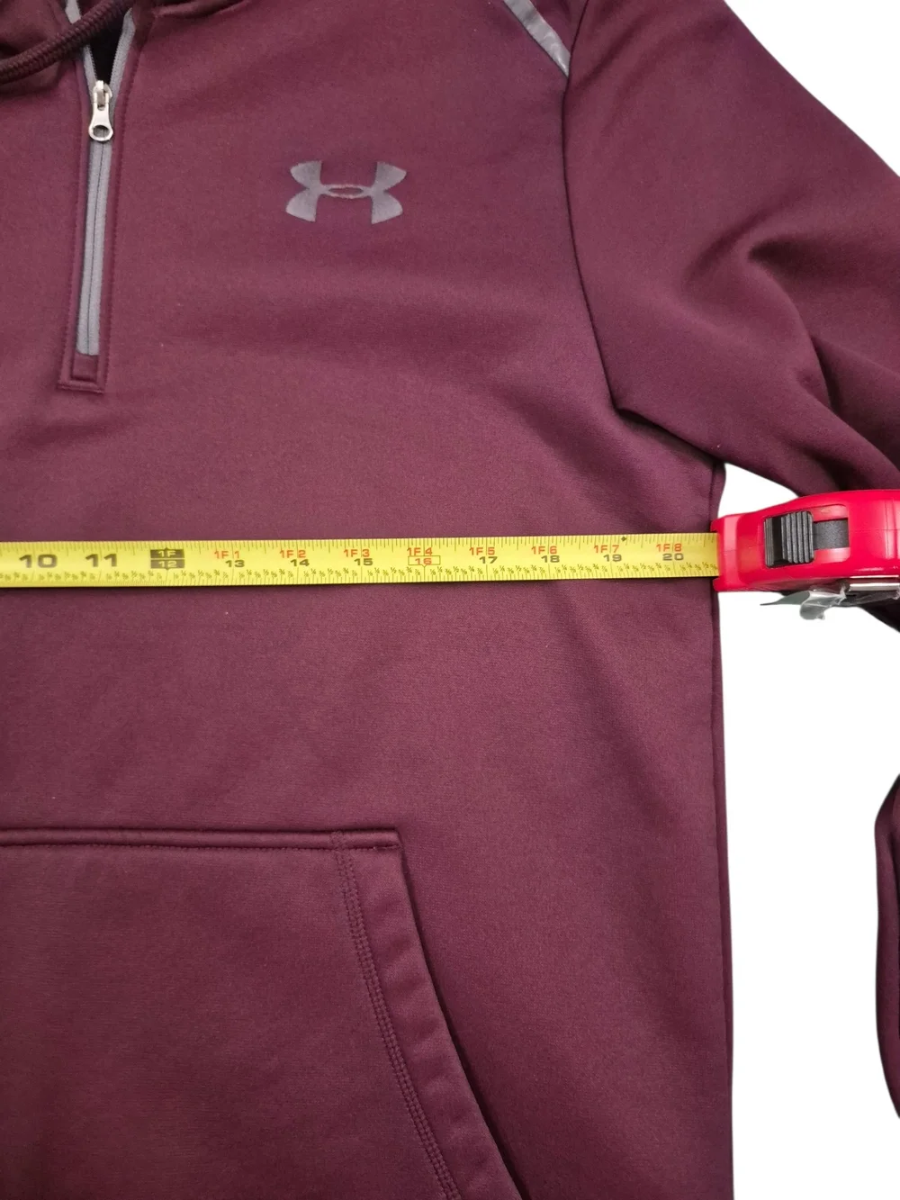 Under Armour Men’s Maroon Half-Zip Hoodie Sweatshirt
